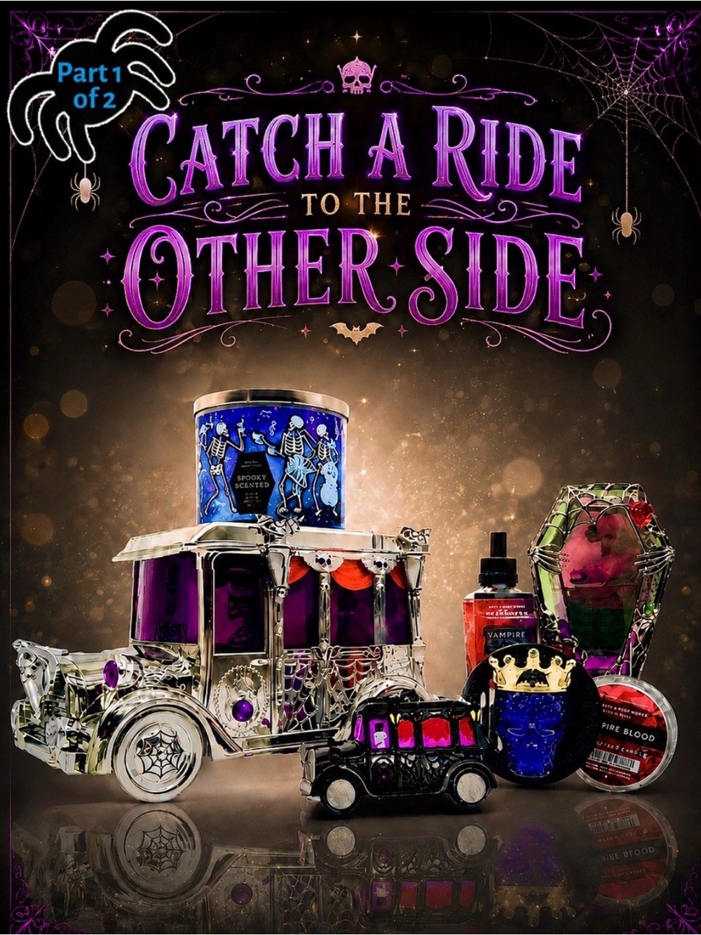 BBW Halloween Hearse Light Up Candle Holder Coffin Wallflower 8 Pc Set
Part 1/2